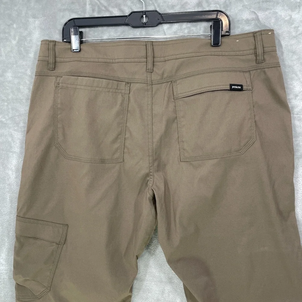 Prana Stretch Zion Pants Men's 38x32 Brown Relaxed Fit Outdoor Hiking 2056941